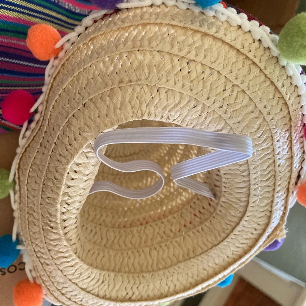 New Comes w Sombrero Serape/Poncho Multicolor L/XL